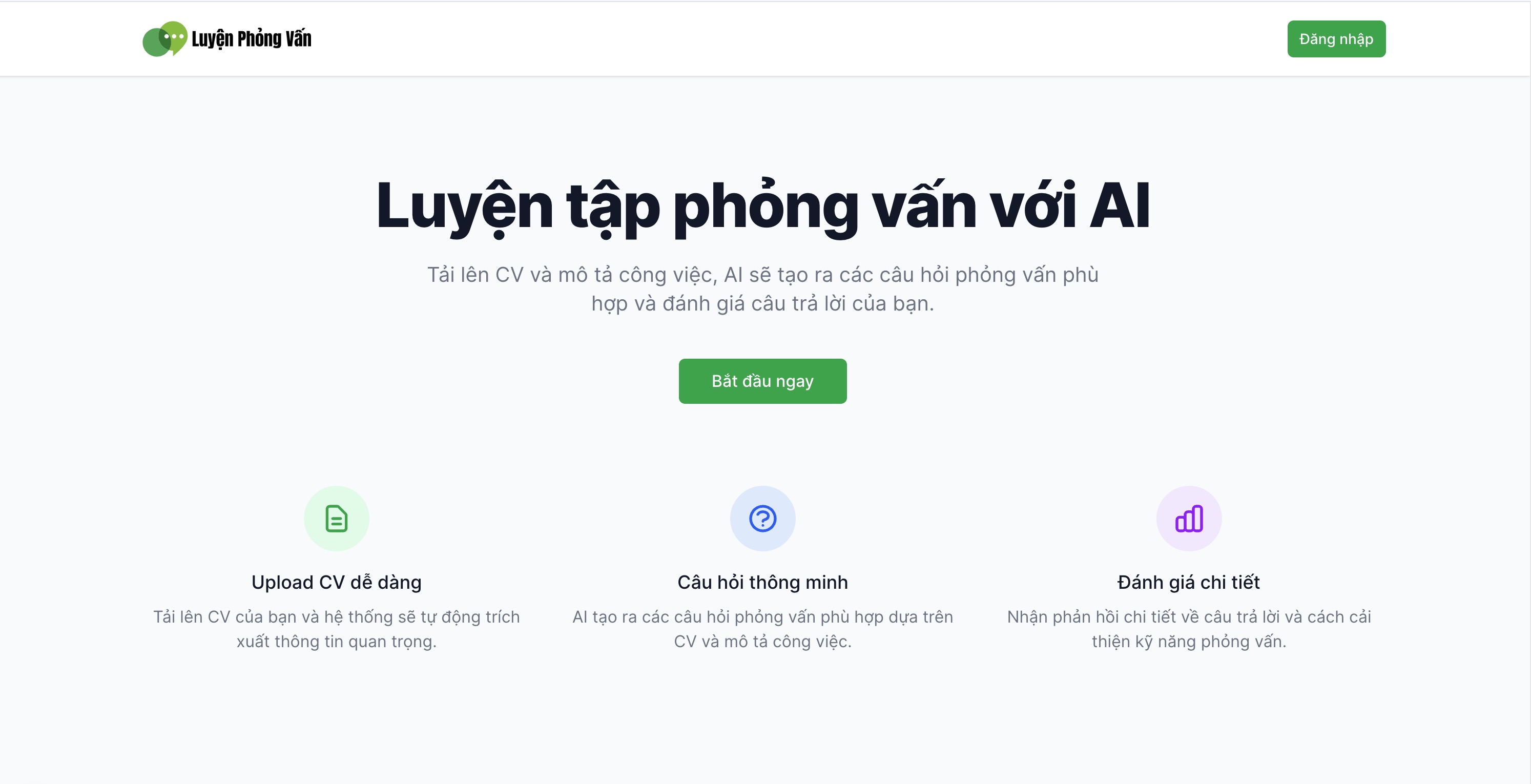 Luyện phỏng vấn với AI